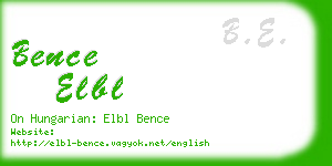 bence elbl business card
